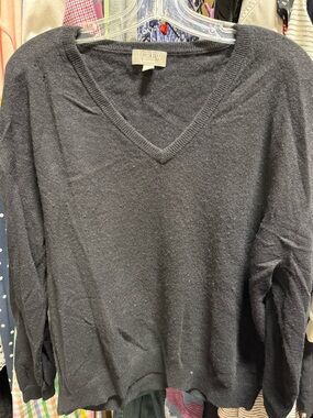 J.Crew black cashmere sweater